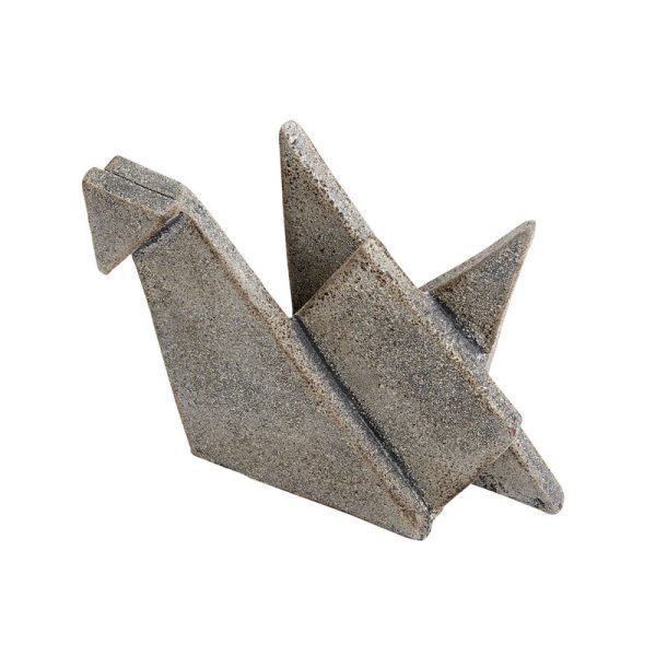 Muubs Skulptur Origami Kranich Stain Grau Braun.1165490 1